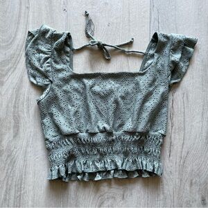 Eyelet Crop Top